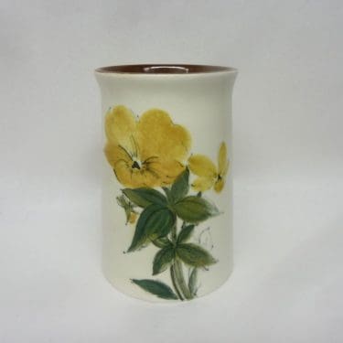 Arabia Kukka maljakko, suunnittelija Hilkka-Liisa Ahola, käsinmaalattu, signeerattu