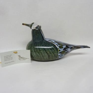 Nuutajärvi Vuosilintu koristelintu, 1997 Laulurastas, suunnittelija Oiva Toikka, 1997 Laulurastas, vuosilintu, monivärinen, signeerattu