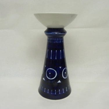 Arabia Valencia kynttilänjalka, suuri, suunnittelija Ulla Procope, suuri, käsinmaalattu, signeerattu