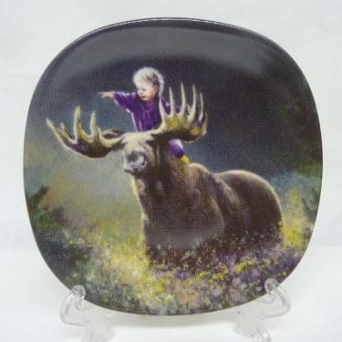 Arabia Dear Friend wall plate Moose designer Sussi Anna Åberg