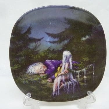 Arabia Sydänystävä koristelautanen, Keiju, suunnittelija Sussi Anna Åberg, Keiju, pieni, serikuva