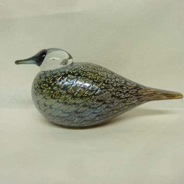 Nuutajärvi koristelintu, Luhtahuitti, suunnittelija Oiva Toikka, Luhtahuitti, monivärinen, signeerattu