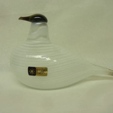 Nuutajärvi koristelintu, Lapintiira, suunnittelija Oiva Toikka, Lapintiira, filigraani, signeerattu