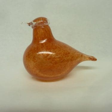 Nuutajärvi koristelintu, Hippiäinen, suunnittelija Oiva Toikka, Hippiäinen, pieni, signeerattu, filigraani