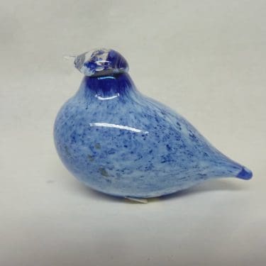 Nuutajärvi yrityslintu koristelintu, Sinitiainen, suunnittelija Oiva Toikka, Sinitiainen, pieni