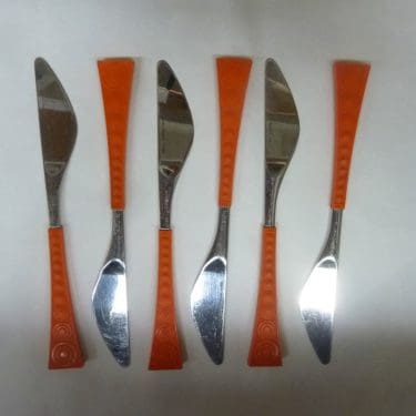 Hackman Colorina veitset, oranssi, 6 kpl, suunnittelija Nanny Still,