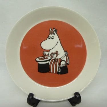 Arabia Muumi lautanen, Muumimamma, suunnittelija , Muumimamma, serikuva, käyttämätön, kaksipuoleinen kuva