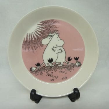 Arabia Muumi lautanen, Rakkaus, suunnittelija , Rakkaus, serikuva, käyttämätön, kaksipuoleinen kuva