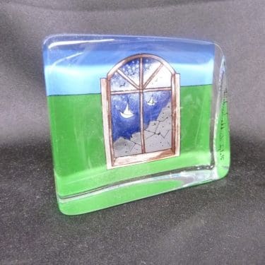 Iittala lasikortti, Vapaana Merellä, suunnittelija Heljä Liukko-Sundström, Vapaana Merellä, serikuva, kirkas