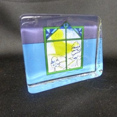 Iittala lasikortti, Hohtavat Hanget, suunnittelija Heljä Liukko-Sundström, Hohtavat Hanget, serikuva, kirkas