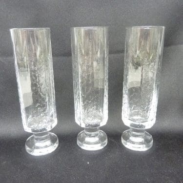 Iittala Kalinka kuohuviinilasit, kirkas, 3 kpl, suunnittelija Timo Sarpaneva,