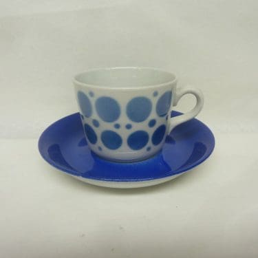 Arabia retro kahvikuppi, sininen, suunnittelija , puhalluskoriste
