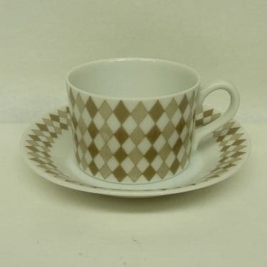 Arabia Pajazzo espressokuppi, harmaa, suunnittelija Raija Uosikkinen, pieni