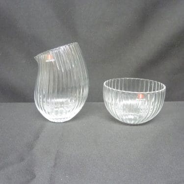 Iittala Gluck! sokerikko ja kermakko, kirkas, suunnittelija Kati Tuominen-Niittylä, käyttämättömät