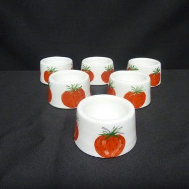 Arabia Mansikka munakupit, 6 kpl, suunnittelija , käsinmaalattu