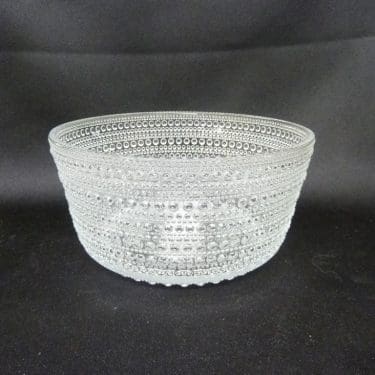 Nuutajärvi Kastehelmi kulho, kirkas, suunnittelija Oiva Toikka, 2 l