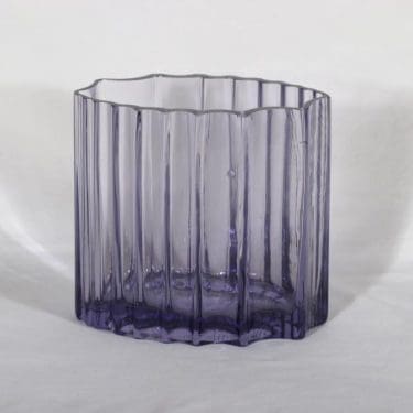 Riihimäen lasi maljakko, lila, suunnittelija ,