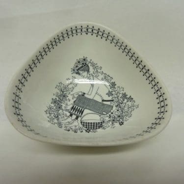 Arabia Emilia kulho, suunnittelija Raija Uosikkinen, kuparipainokoriste