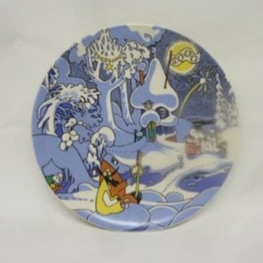 Arabia Muumi seinätaulu, Millenium, suunnittelija Tove Slotte, Tove Jansson, Millenium, iso, serikuva, muumi-aihe