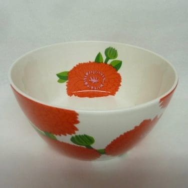 Iittala Primavera kulho, punainen, suunnittelija , Marimekko, serikuva