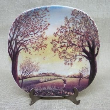 Arabia koristelautanen, Syksytunnelmia, suunnittelija Anita Rantanen-Siemers, Syksytunnelmia, pieni, serikuva