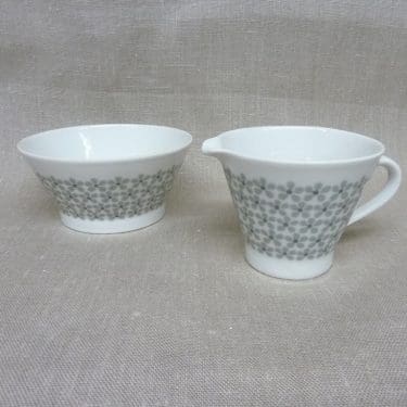 Arabia Lemmikki sugar bowl and creamer, Raija Uosikkinen
