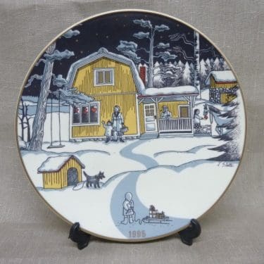 Arabia Joululautanen vuosilautanen, 1995, suunnittelija Tove Slotte, 1995, serikuva