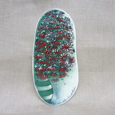 Arabia koristetaulu, Lämpimät Ajatukset, suunnittelija Heljä Liukko-Sundström, Lämpimät Ajatukset, serikuva, signeerattu