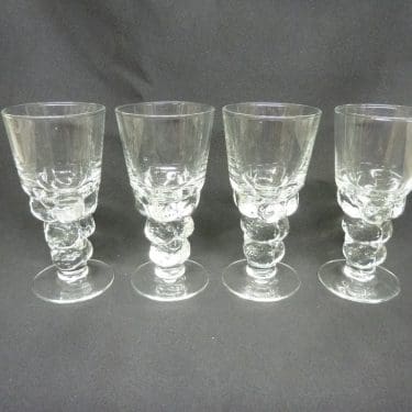 Nuutajärvi Mukura / Paratiisi lasi, 10 cl, 4 kpl, suunnittelija Oiva Toikka, 10 cl