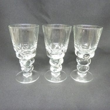 Nuutajärvi Mukura / Paratiisi lasi, 10 cl, 3 kpl, suunnittelija Oiva Toikka, 10 cl