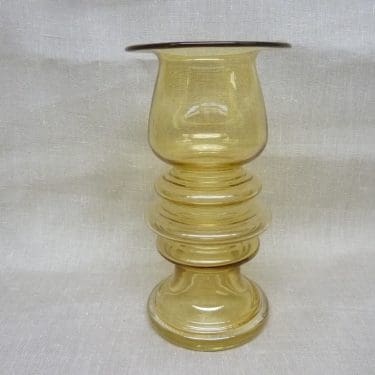 Riihimäen lasi Tornado maljakko, amber, suunnittelija Tamara Aladin, suuri