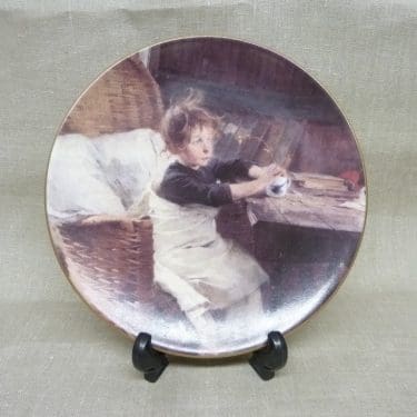 Arabia koristelautanen, Toipilas, suunnittelija Helene Schjerfbeck, Toipilas, serikuva, lapsiaihe