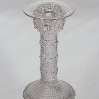 Riihimäen lasi Grapponia kynttilänjalka, kirkas, suunnittelija Nanny Still,