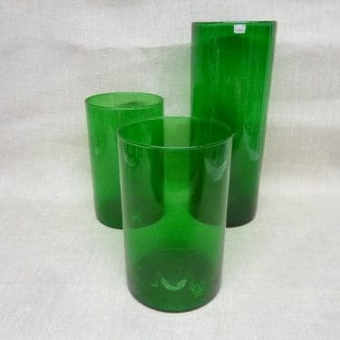 Nuutajärvi Purtilo glass jar, green, 3 pcs, designer Kaj Franck