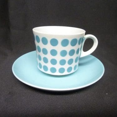 Arabia Pop kahvikuppi, vaaleansininen, suunnittelija , puhalluskoriste, retro