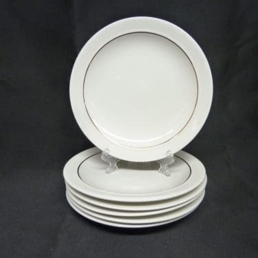 Arabia Harlekin Gold lautanen, 17 cm, 6 kpl, suunnittelija Inkeri Leivo, 17 cm, pieni