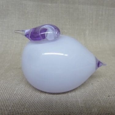 Nuutajärvi koristelintu, Kuukunen, suunnittelija Oiva Toikka, Kuukunen, pieni, signeerattu