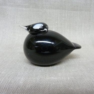 Nuutajärvi koristelintu, Kuukunen, suunnittelija Oiva Toikka, Kuukunen, pieni, signeerattu