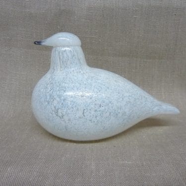 Nuutajärvi koristelintu, Tilaustyö Tapiola Oy:Lle, suunnittelija Oiva Toikka, Tilaustyö Tapiola Oy:Lle, yrityslintu, signeerattu