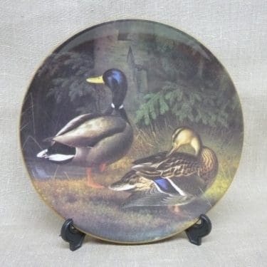 Arabia koristelautanen, Heinäsorsapari, suunnittelija von Wright, Heinäsorsapari, serikuva, riistalintuaihe