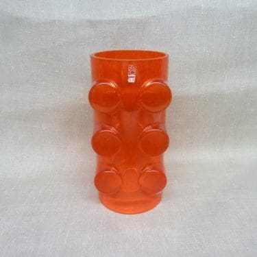 Riihimäen lasi Pablo maljakko, suunnittelija Erkkitapio Siiroinen, punainen