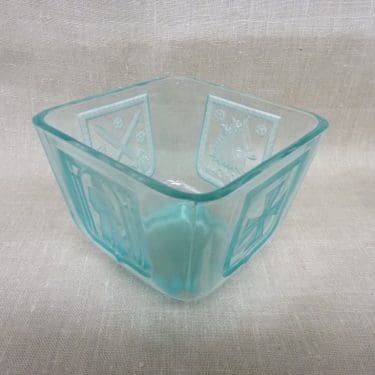 Riihimäen lasi Mottimalja malja, turkoosi, suunnittelija ,