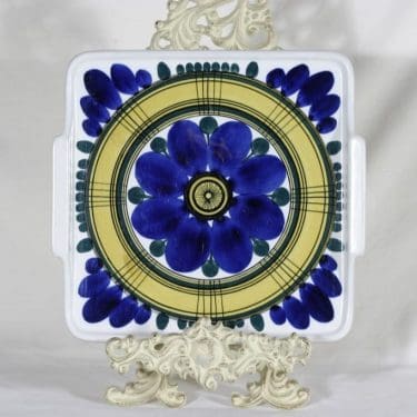 Arabia AJ 61 tarjotin, käsinmaalattu, suunnittelija Svea Granlund, käsinmaalattu, signeerattu