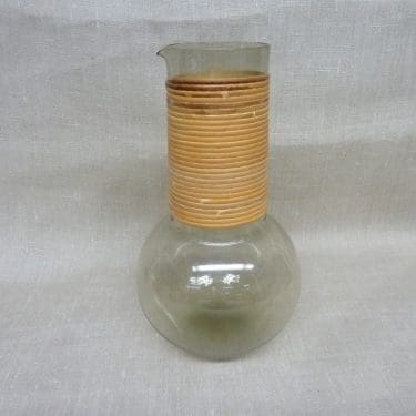 Nuutajärvi 1621 kaadin, kirkas, suunnittelija Kaj Franck, rottinkikoriste, Kilta, mehukaadin