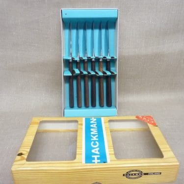 Hackman Lion de Luxe veitsi, 6 kpl, suunnittelija Bertel Gardberg, teräs/palisanteri