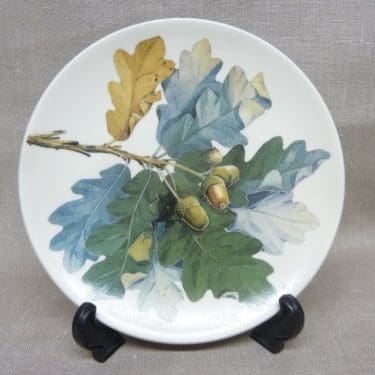 Arabia Maakuntakukka seinälautanen, Tammi, suunnittelija Kirsti Brandt, Tammi, suuri, serikuva, maakuntakukka