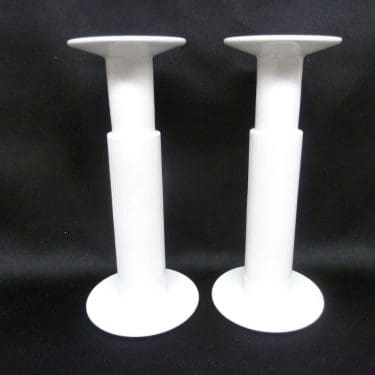 Arabia Fontana kynttilänjalka, 2 kpl, suunnittelija Heikki Orvola, valkoinen, Pro Art