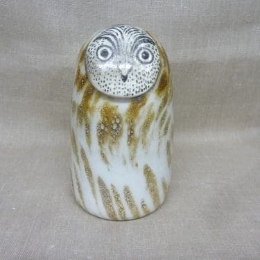 Nuutajärvi koristelintu, Huuhkaja, suunnittelija Oiva Toikka, Huuhkaja, signeerattu