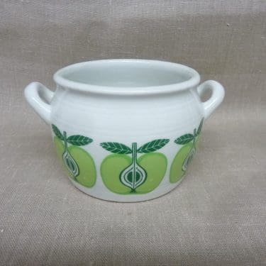 Arabia Pomona Omena jar, designer Raija Uosikkinen, 0.5 l, small, silk screening