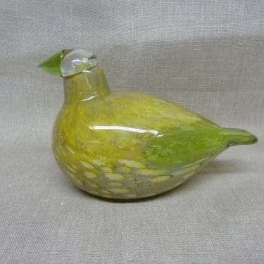 Nuutajärvi koristelintu, Taviokuurnatar, suunnittelija Oiva Toikka, Taviokuurnatar, signeerattu